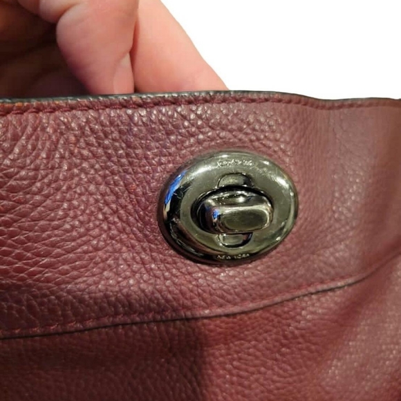 Coach Maroon Leather Purse - Picture 4 of 5